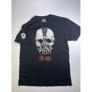 Zero Foxtrot T-Shirt Mens Medium Black Bane Skull Fire Rises Graphic Tee USA